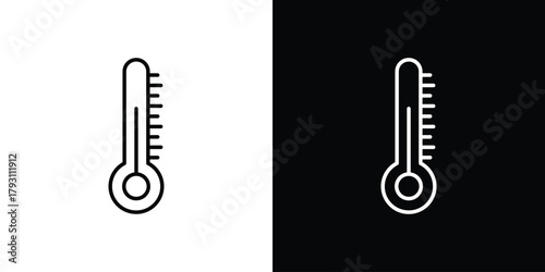 Temperature icon outline and linear vector. outline icon and illustration