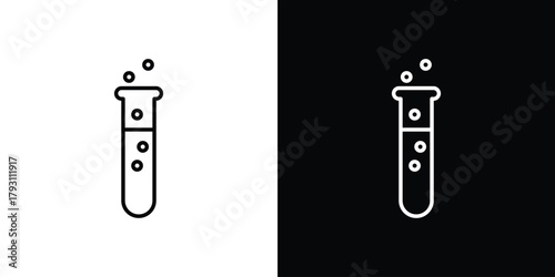 Test icon outline and linear vector. outline icon and illustration