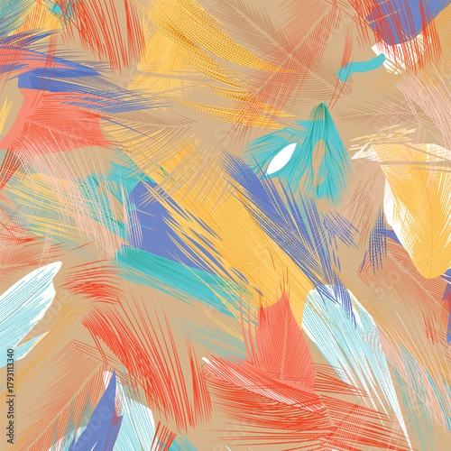 All over print color matching illustration Nice Leafs Design 