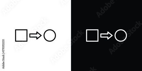 Transform icon outline and linear vector. outline icon and illustration