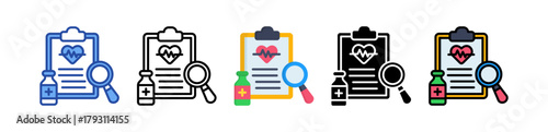 Medical Research Icon Multi Style Illustration