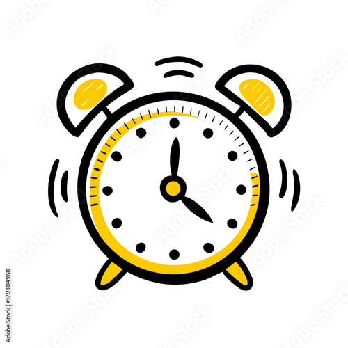 alarm clock isolated on white