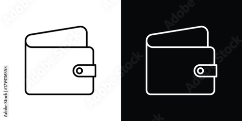 Wallet icon outline and linear vector. outline icon and illustration