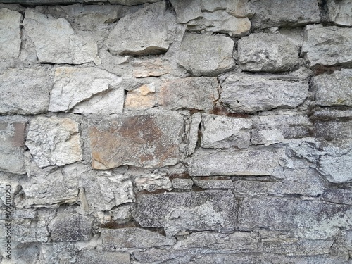 Background of very old stone wall texture photo