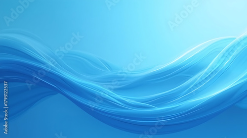 Abstract blue wave background with flowing lines and digital design