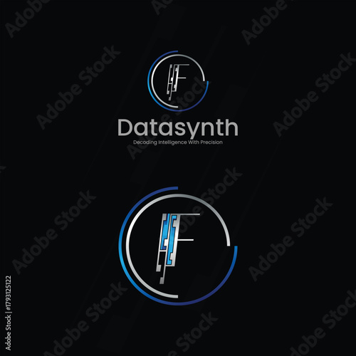 Digital business Logo Corporate Letter f Identity