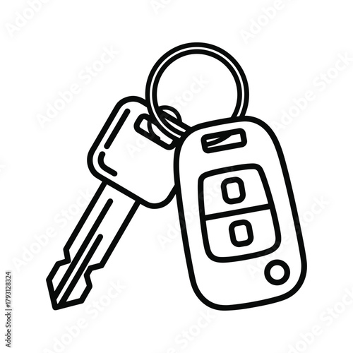 Car key and remote fob icon