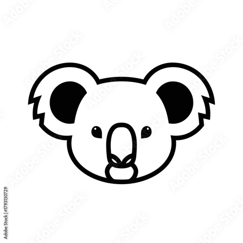 Cute koala face illustration