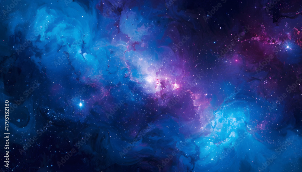 Fototapeta premium blue purple background outer space theme