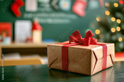 Generative AI Image of Christmas festive event occasion birthday Gifts Wrapped Ribbon for Festive Celebration