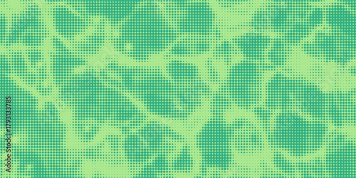 Bright turquoise and green pop art retro background with halftone in comics style vector illustration eps10