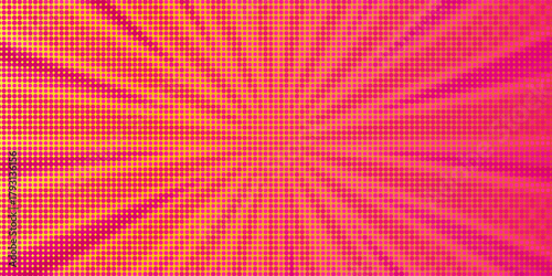 Halftone comic background. Pink wallpaper template with superhero design. Vector illustration in pop art style