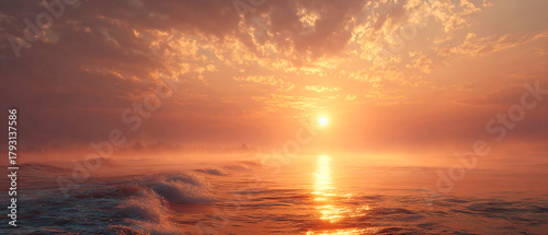 sunset over the sea
