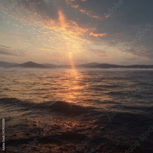 sunset over the sea