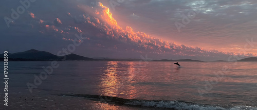 sunset over the sea