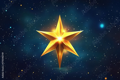 royal and stylish, A banner featuring a large, stylized illustration of the star of Bethlehem