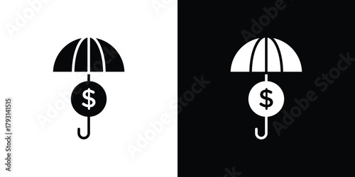 assets protection icon vector graphics. filled vector sign, Symbol illustration.