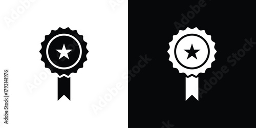 Badge icon vector graphics. filled vector sign, Symbol illustration.