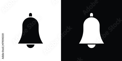 Bell icon vector graphics. filled vector sign, Symbol illustration.