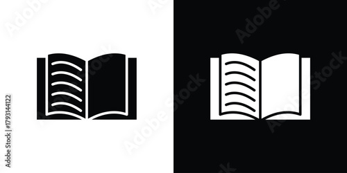 Book icon vector graphics. filled vector sign, Symbol illustration.