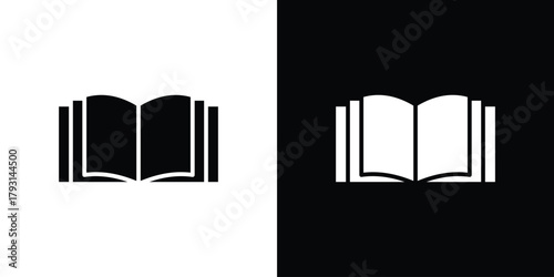 Book open icon vector graphics. filled vector sign, Symbol illustration.