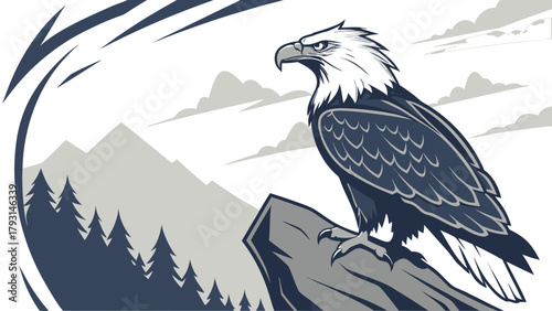 3D Eagle Model in Heroic Sportswear Pose Vector