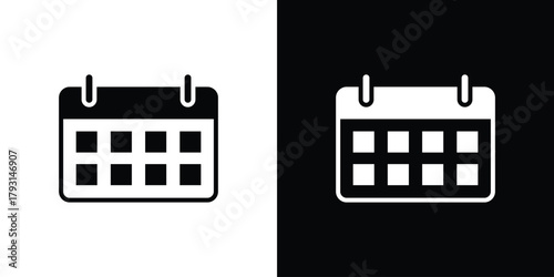 Calendar icon vector graphics. filled vector sign, Symbol illustration.