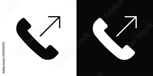 Call outgoing icon vector graphics. filled vector sign, Symbol illustration.