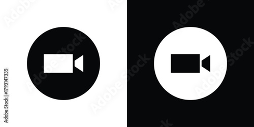 Camcorder icon vector graphics. filled vector sign, Symbol illustration.