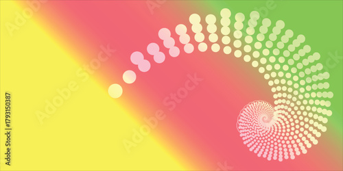 Abstract geometric background with vibrant color transformations and clean lines