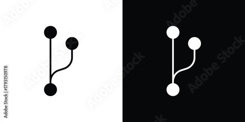 Code branch icon vector graphics. filled vector sign, Symbol illustration.