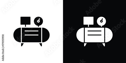Compressor icon vector graphics. filled vector sign, Symbol illustration.