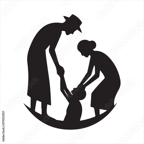 helping poor vector sketch art logo design collection. abstract icon set illustration.