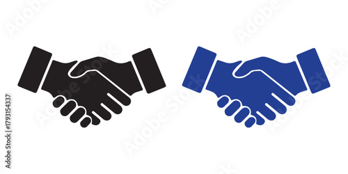 Handshake icon vector, friendly deal symbol, partnership symbol, business agreement handshake sign