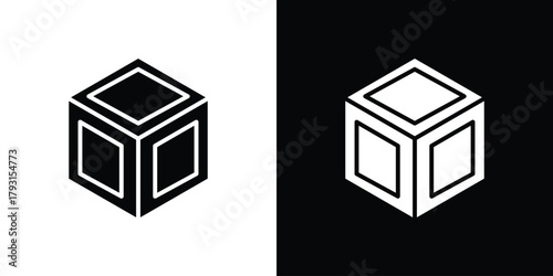 Dice d20 icon vector graphics. filled vector sign, Symbol illustration.