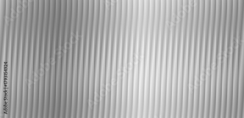 Ribbed glass texture with soft grey white frosted waves. luted panel vector design creates a light, airy aesthetic.Embossed,striped, minimal—perfect for acrylic or polycarbonate surfaces, modern decor