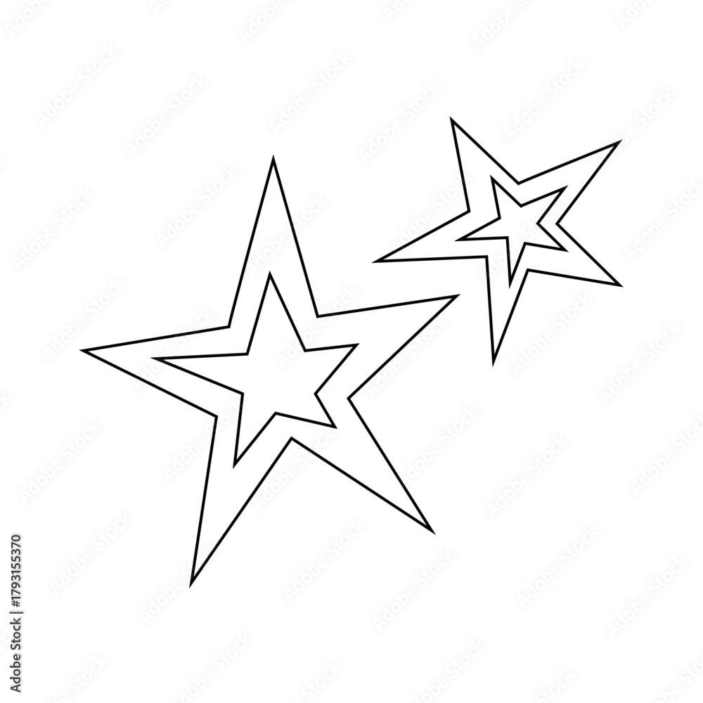 Obraz premium Star line draw sparking