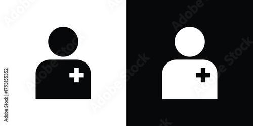 Doctor icon vector graphics. filled vector sign, Symbol illustration.