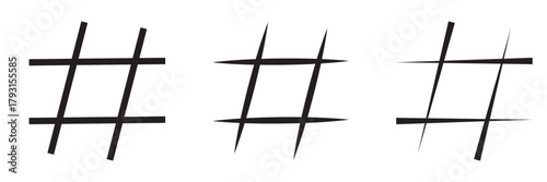 Hashtag sign and symbol. Hashtag icon vector isolated on white background. hashtag vector icon. 