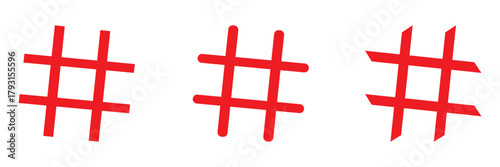 Hashtag sign and symbol. Hashtag icon vector isolated on white background. hashtag vector icon. 
