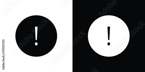 Exclamation interface icon vector graphics. filled vector sign, Symbol illustration.