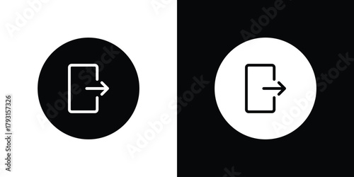 Exit icon vector graphics. filled vector sign, Symbol illustration.