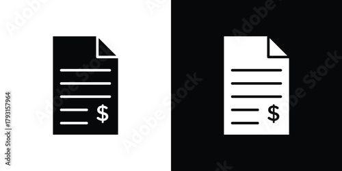 File invoice icon vector graphics. filled vector sign, Symbol illustration.