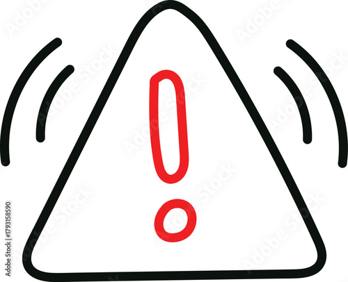 Warning sign with exclamation mark, indicating potential danger, hazard, or important information requiring attention and caution
