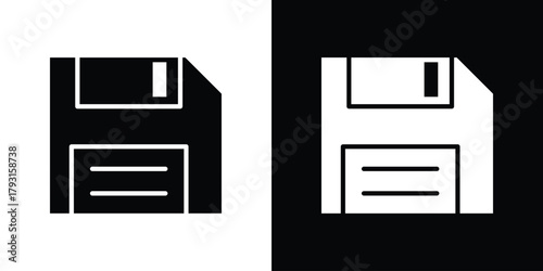 Floppy disk icon vector graphics. filled vector sign, Symbol illustration.