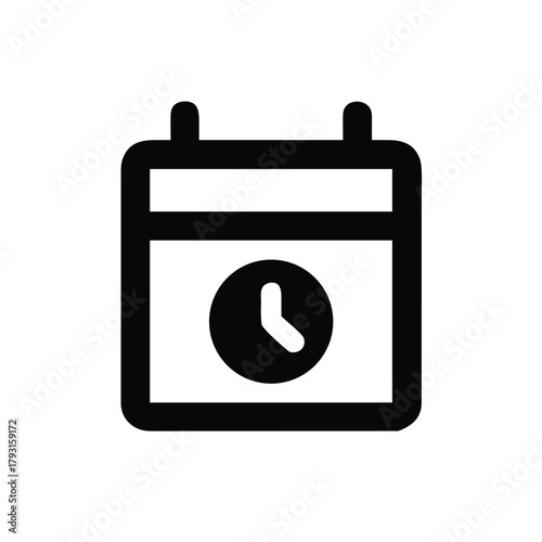 calendar with clock icon for flexible work schedule