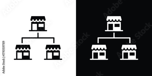 Franchise icon vector graphics. filled vector sign, Symbol illustration.