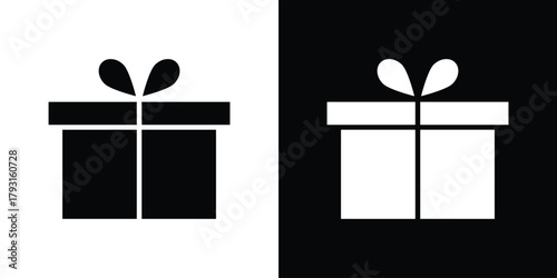 Gift icon vector graphics. filled vector sign, Symbol illustration.