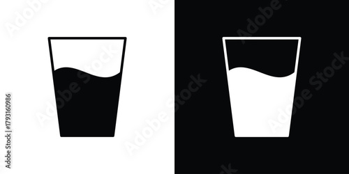 Glass icon vector graphics. filled vector sign, Symbol illustration.
