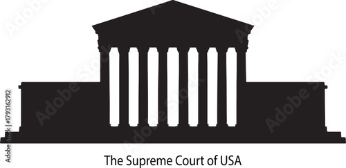 vector illustration of the supreme court of usa